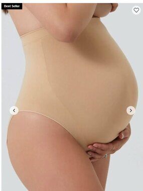 BUMPSUIT Maternity Support Brief Beige Size S/M
